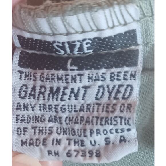 Vintage Transport 100% Cotton Shorts Green Floral, Paper Bag Waist Women's Large - Picture 8 of 8